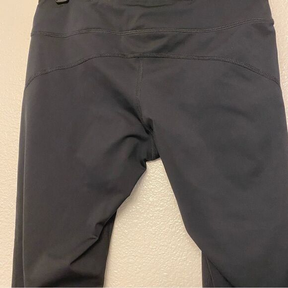 Nike Power Epic Crop mesh running Leggings 938602-010 Black back zipper pocket S - Picture 6 of 13